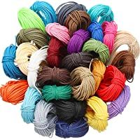 328 Yardas 30 Colores 1 MM Cordón de Hilo de Poliéster Encerado Hilo de Pulsera de Macramé para Fabricación de Joyas…